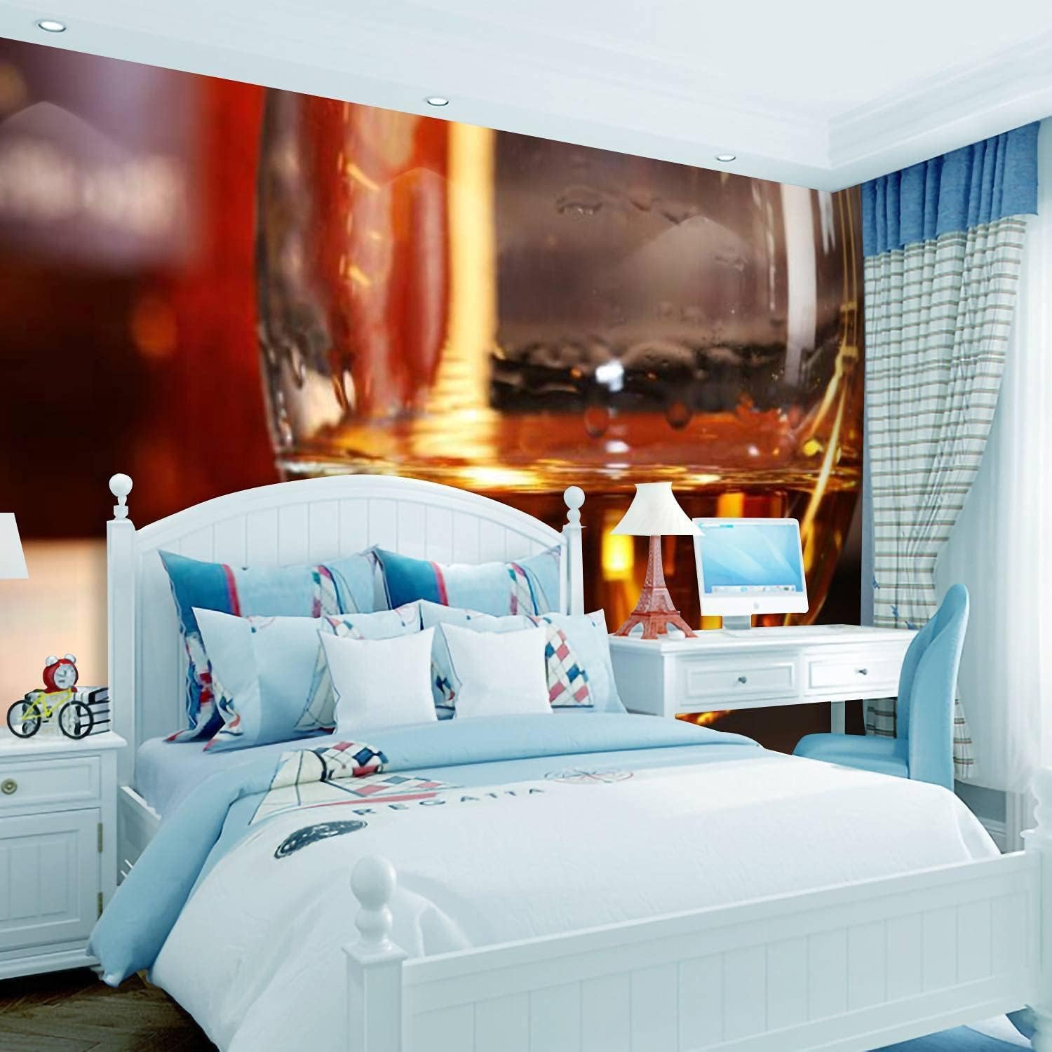 Vaso De Whisky Mural De Pared, Foto De Pared 3D Pelar Y Pegar Papel Pintado Autoadhesivo, Pegatina Decoración Del Hogar Fondo De Tv Pintura De Pared Artística Grande Carteles De-109091237258