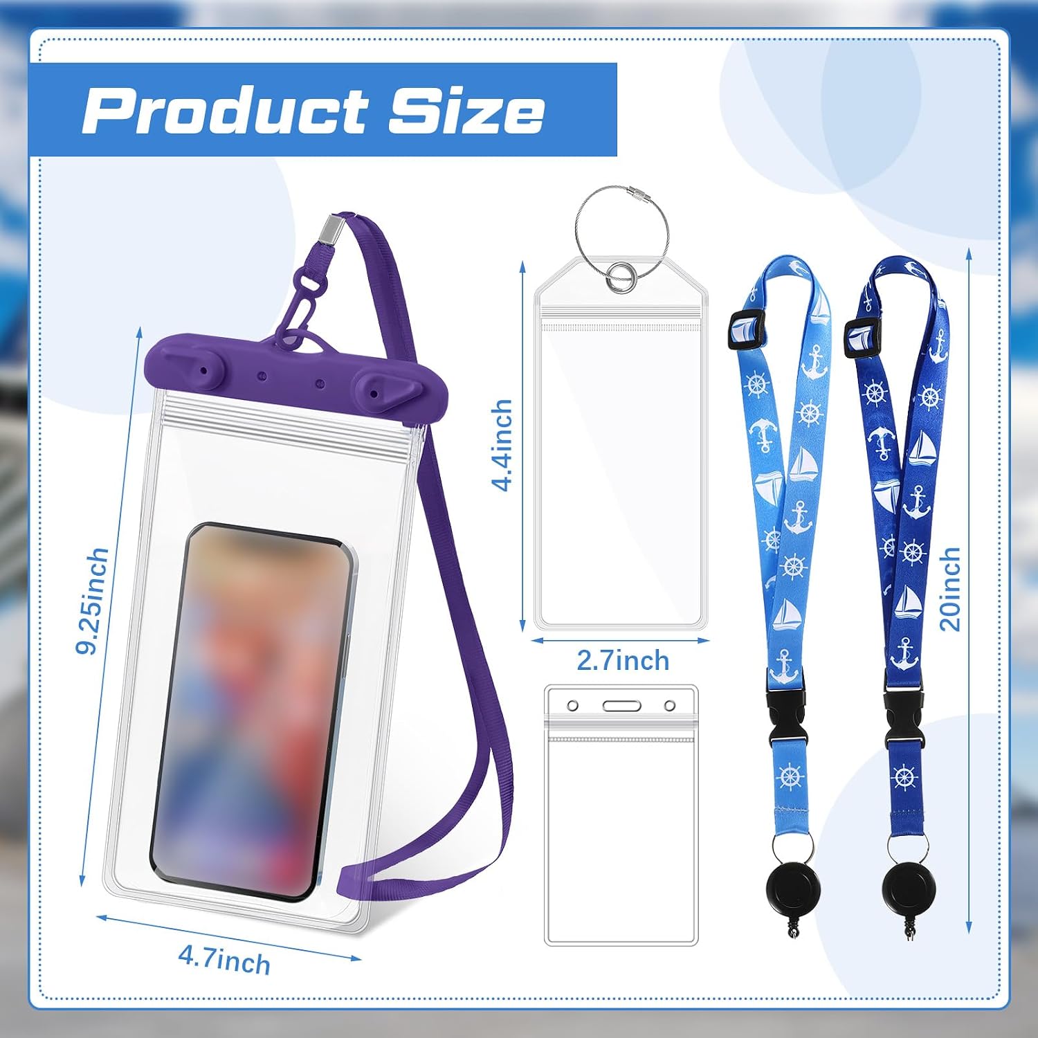 Teling 12 Pcs Cruise Essentials Kit 2026 Luggage Tag Holder with 3 Lanyards image 2