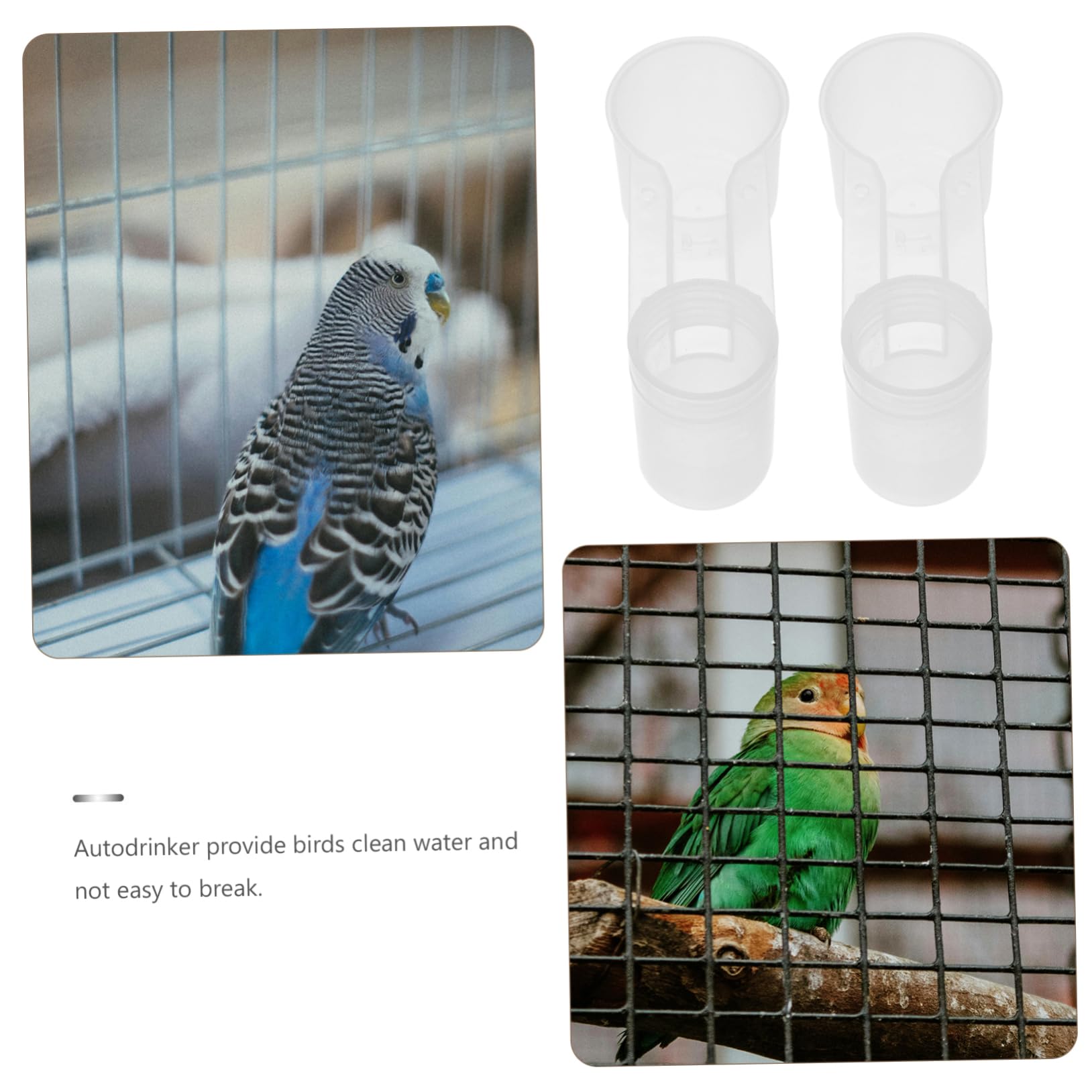 BESPORTBLE 10 Uds Bebedero De Agua para Pájaros Pantalla De Rafia Aguas De Pollo Y Alimentador Bebedero para Pájaros Bebedero Automático para Palomas Bebedero para Pájaros Taza Bebedero para