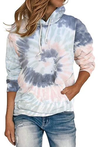 Womens Hoodies Fall Long Sleeve Drawstring Pullover Tops With Pockets