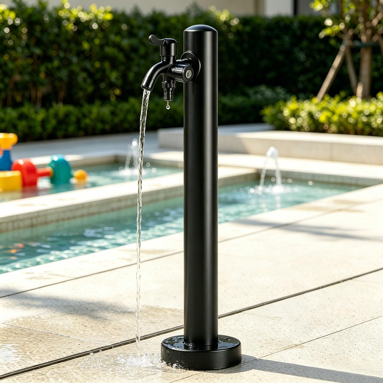Lonmrrton B Vertical Garden Water Tap Stand, Outdoor Faucet Water Column 304 Stainless Steel Floor Mounted Yard Hydrant For Villa Courtyard Deck Poolside(,Height: 95Cm/37.4In)