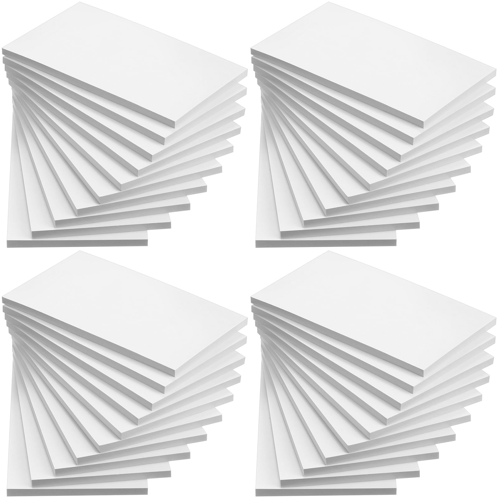 Fainne 3 x 5 Inch Paper Note Pads White Memo Pad Blank Writing Memo Scratch Paper for Waitress Waiter Book to Do Grocery List Small Notebook