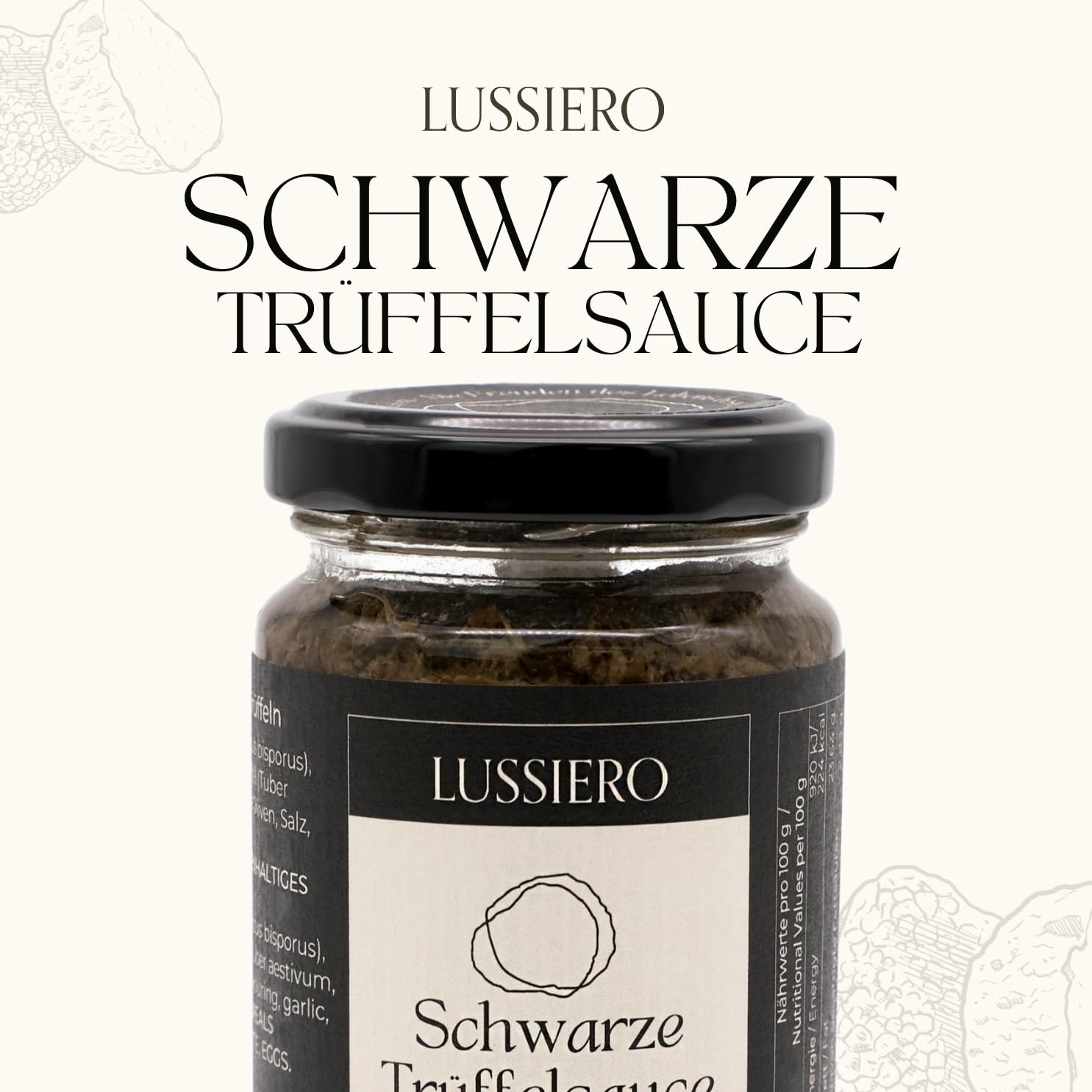 Lussiero Trüffel Sauce Schwarze Sommertrüffel Salsa Tartufata Tapenade Tuber Aestivum 80g