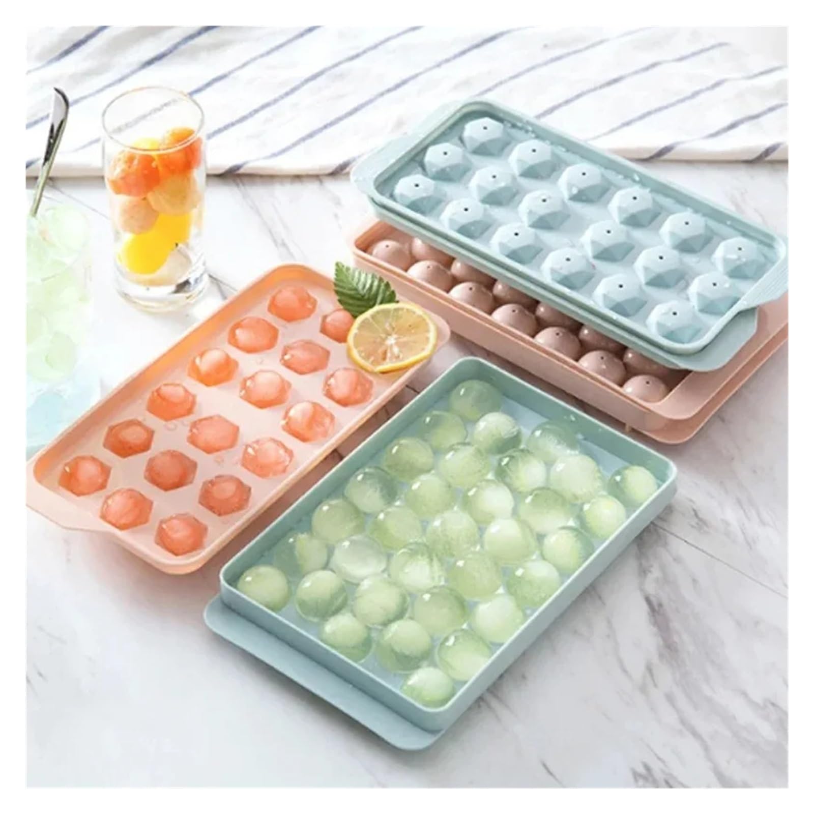 Vassoio for stampi for palline di ghiaccio in PP da 33 griglie