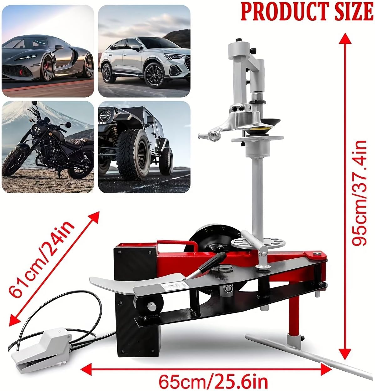 Manual Tire Changer Tire Machine Wheel Changers Machine Perfect for Outdoor & Mobile Car Repairs (JYM007)