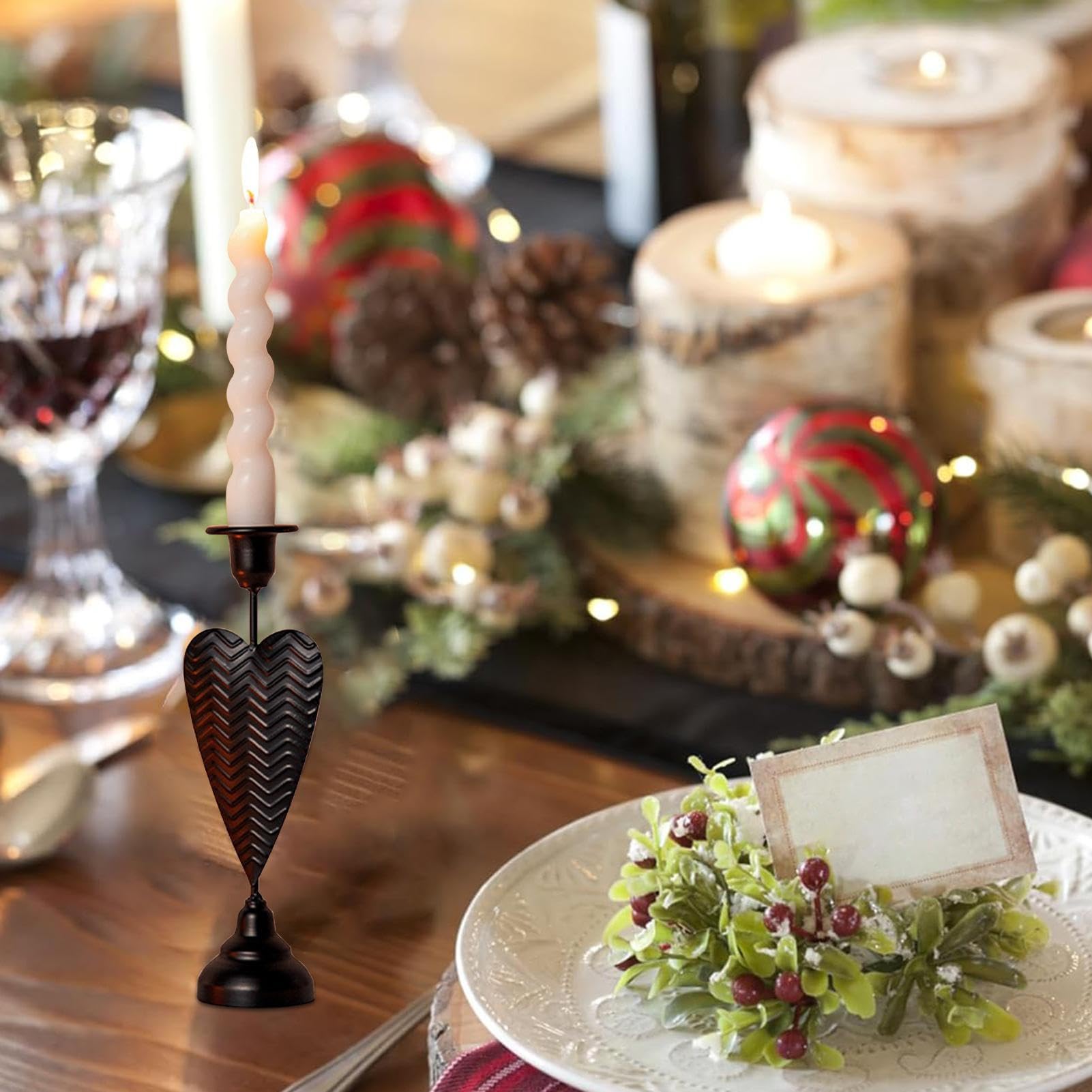 Support D'Affichage Chandelles - Support De Bougie En Fer Compact Et élégant - Centre De Table De Cuisine Pour Table à Manger, Table Basse, Table De Chevet, Salle D'étude, Balcon