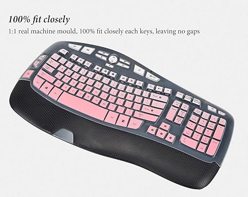 Miniatura 7 de Logitech - Funda para teclado Logitech MK550, Logitech MK570 K350 Wireless Wave Keyboard, Logitech K350 MK550 MK570, protector de teclado Logitech
