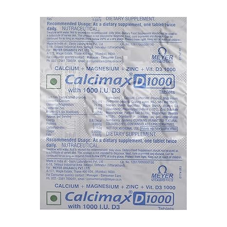 Calcimax D 1000 Capsules 30 Count Amazon In Health Personal Care Calcimax D 1000 Capsules 30 Count Amazon In Health Personal Care