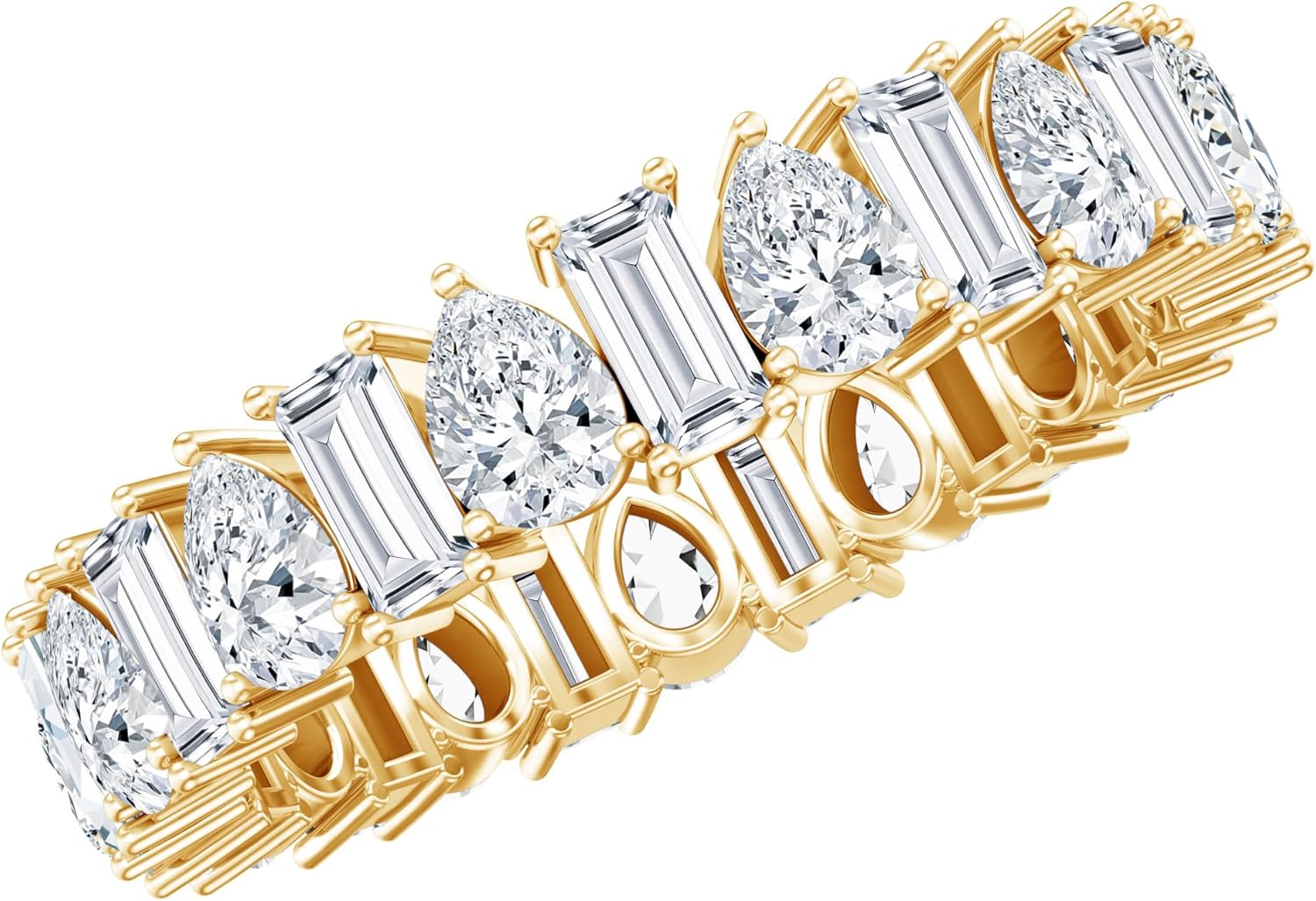 Certified Moissanite Full Eternity Ring, D-Vs1 Quality, Moissanite Wedding Anniversary Band - Gift For Women