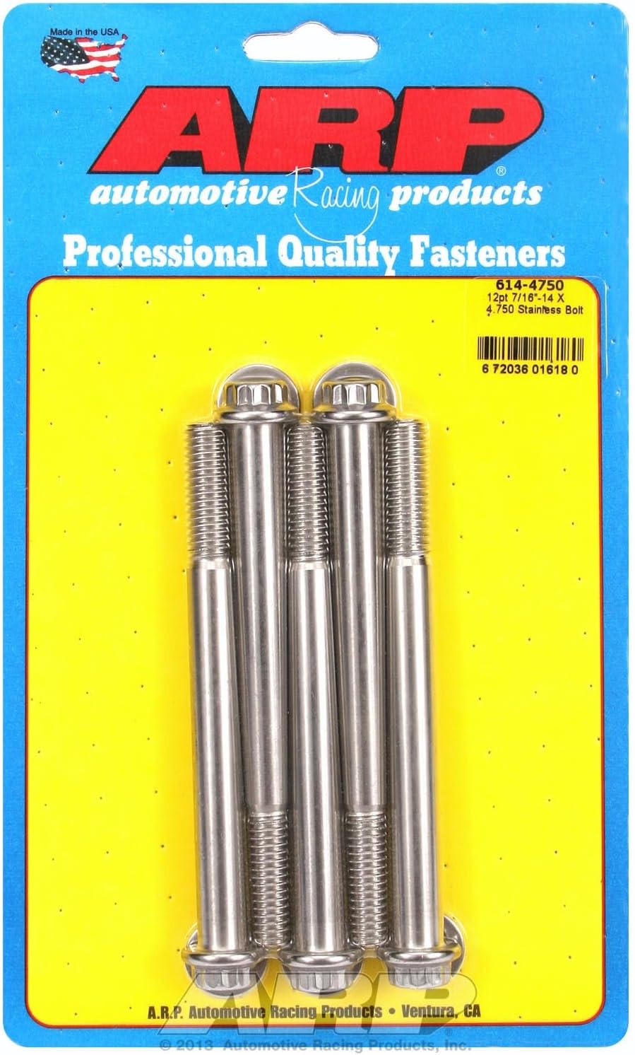 ARP (614-4750) Hex Bolt, Stainless Steel