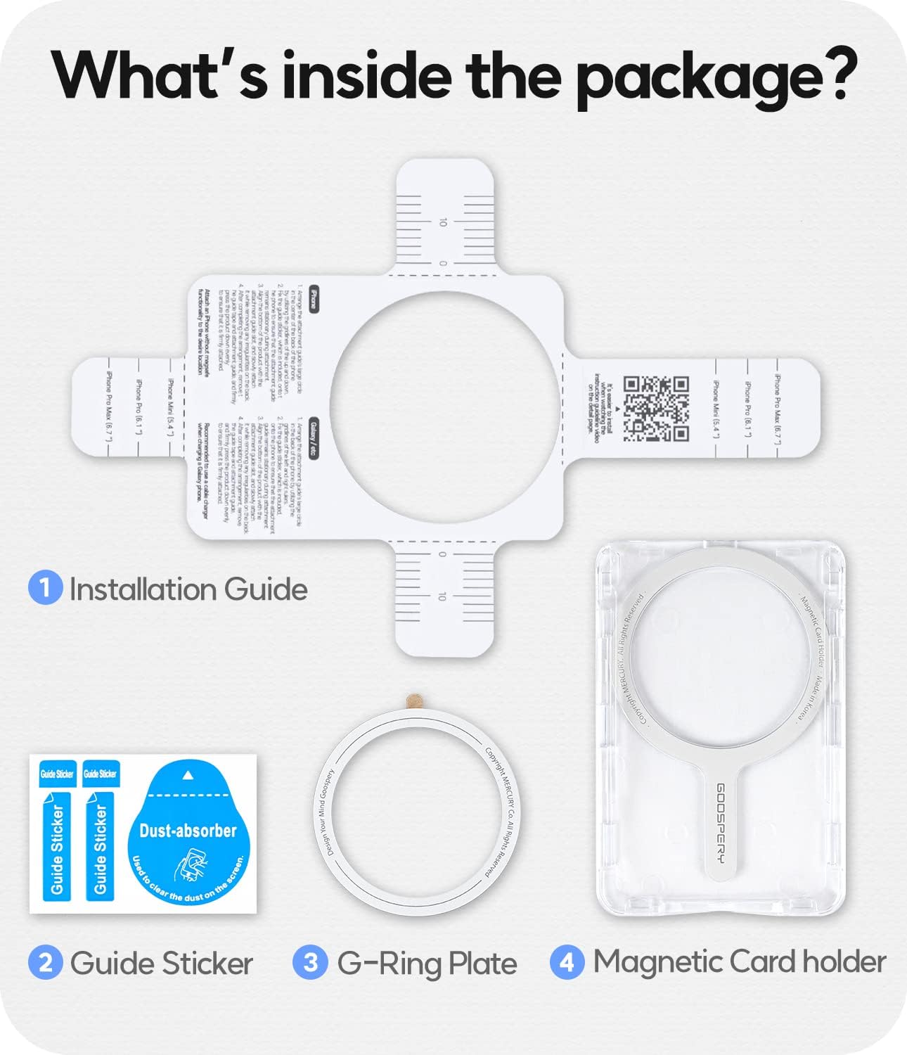 GOOSPERY Magnetic Card Holder with Phone Universal MagSafe Designed for iPhone & Galaxy/Android, Clear - Image 6