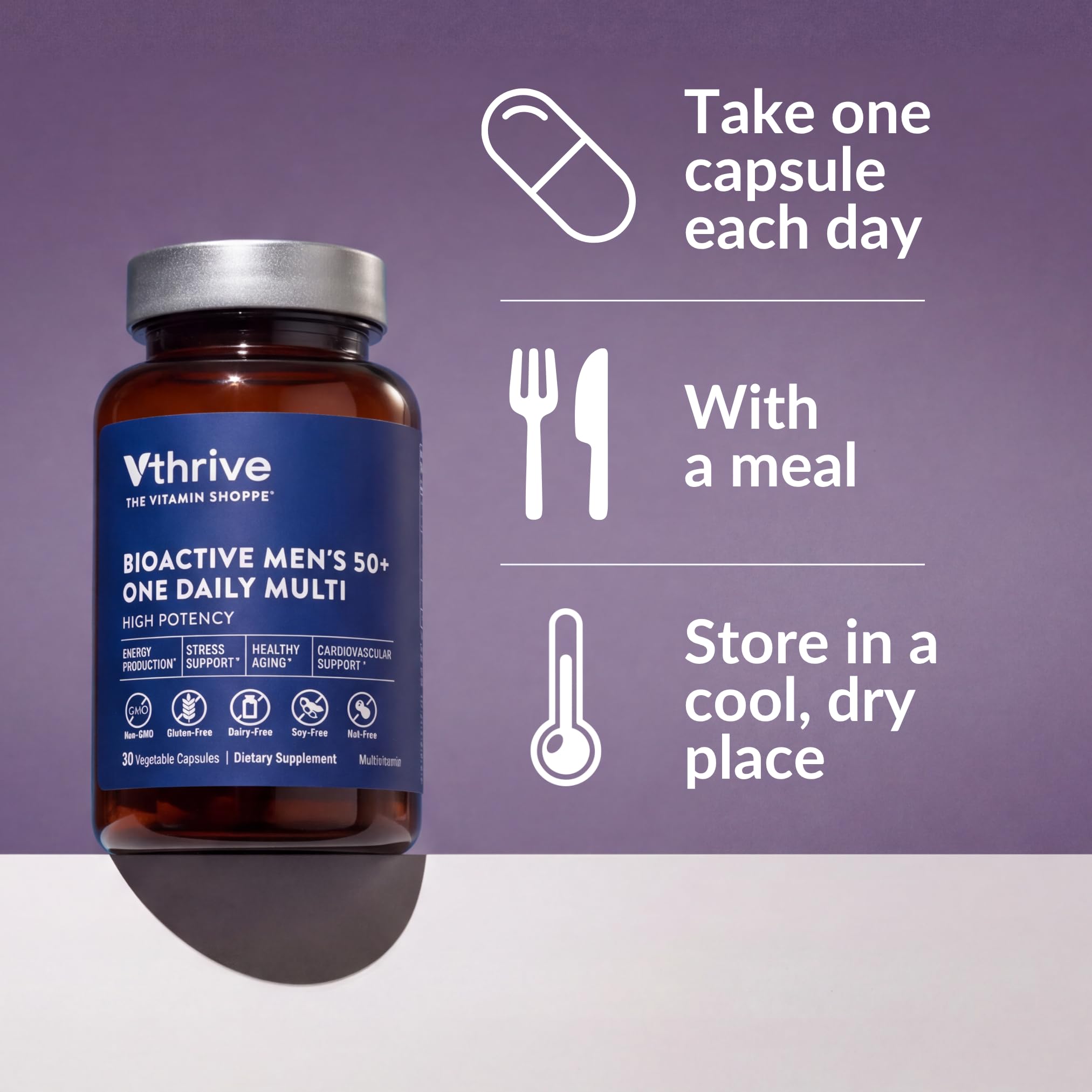 Vthrive BioActive Men 50+ One Daily Multivitamin, 30 Capsules — Amazon image 7