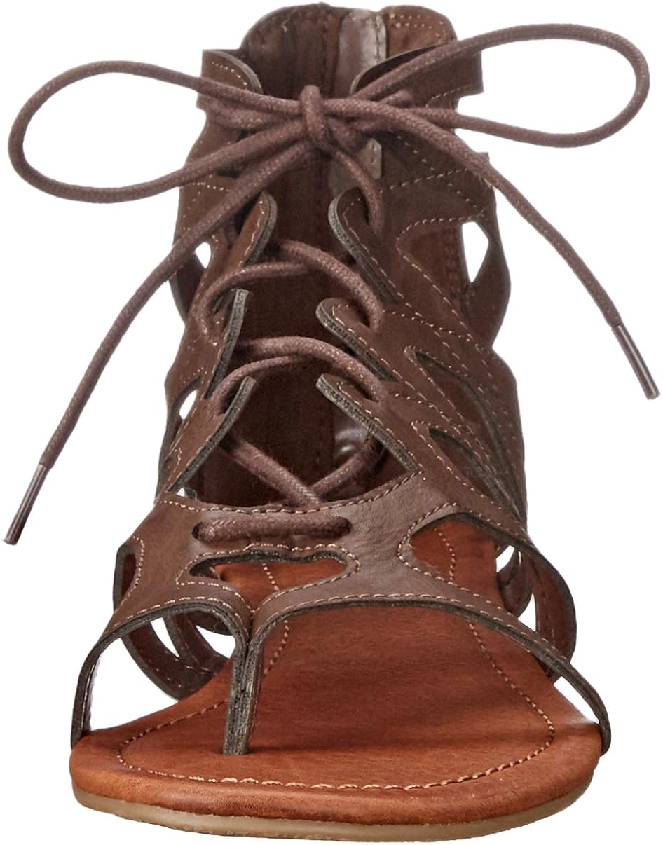 Rampage Women's Santini Cutout Lace-Up Open Toe Ankle Strap Gladiator Sandal