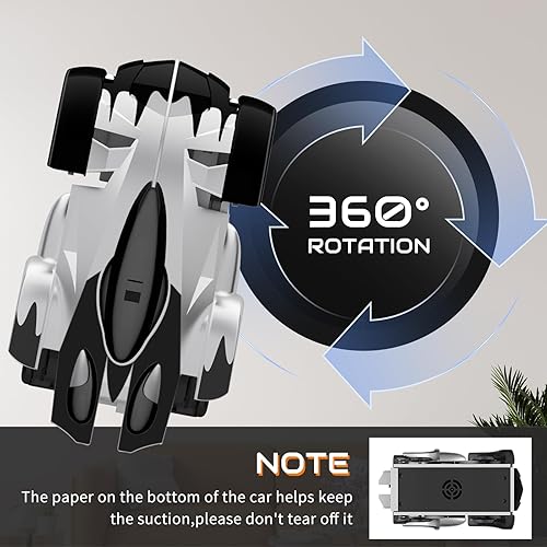 Miniatura 3 de Coche de control remoto de escalada en la pared, auto de acrobacias RC giratorio de 360, juguetes para niños de 3, 4, 5, 6, 7, 8 a 12 años, auto de