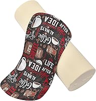 Vista 6 de Coffee Bolster Pillow and Cover Neck Roll Pillow for Sleeping Small Round Pillows Decorative Throw Pillows Cylinder Body Pillow Pillow