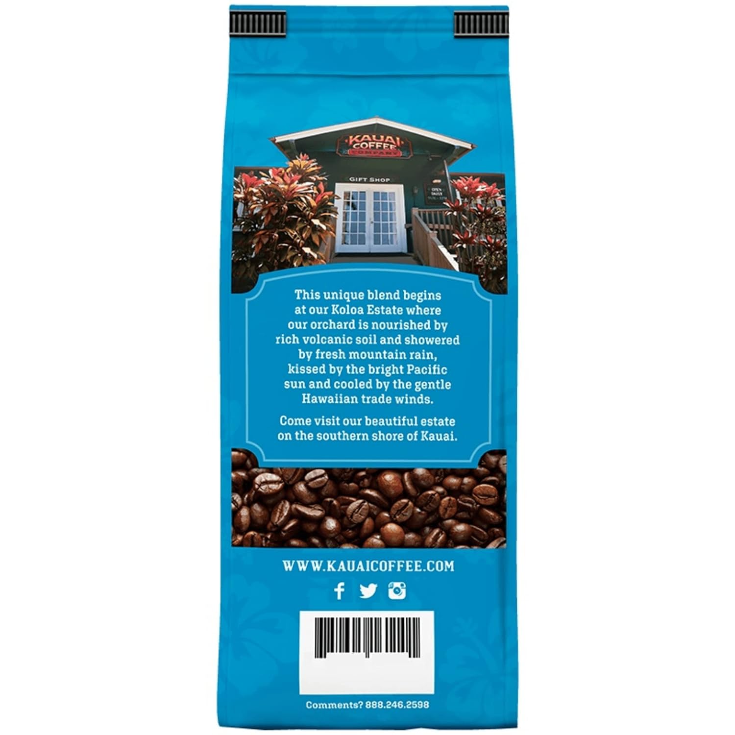 Kauai Coffee, Vanilla Macadamia Nut, Ground Coffee, 10oz Bag (Pack of 6)