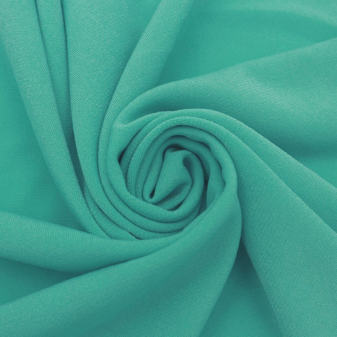 Stylish FABRIC Solid ITY Jersey Knit Poly Spandex 2-Way Stretch, 200 GSM Apparel Fabric, DIY Projects, Aqua 1 Yard