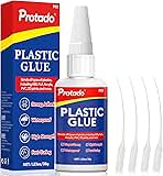 Plastic Glue, 35g Heavy Duty Super Strong Clear Glue, Waterproof Heat Resistant Adhesive for Plastic Bonding, Repair, ABS, PVC, PLA, 3D Printing, Acrylic, Nylon, Vinyl, Toys, Models, DIY Kits