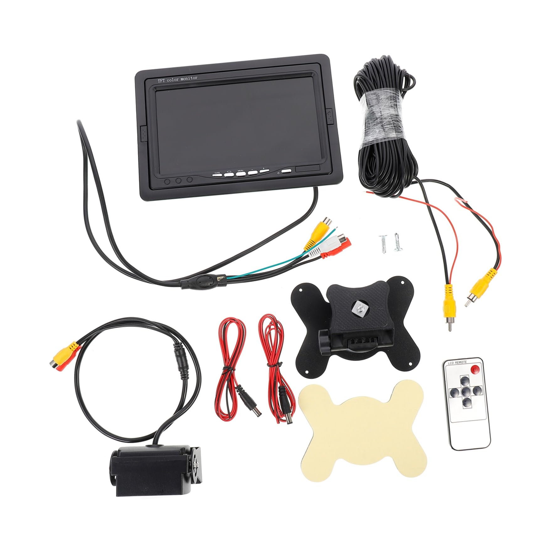 Veemoon Écran De Recul avec Caméra Étanche pour Sécurité Automobile Installation Facile Compatible Pal Ntsc pour Voitures Et Camions