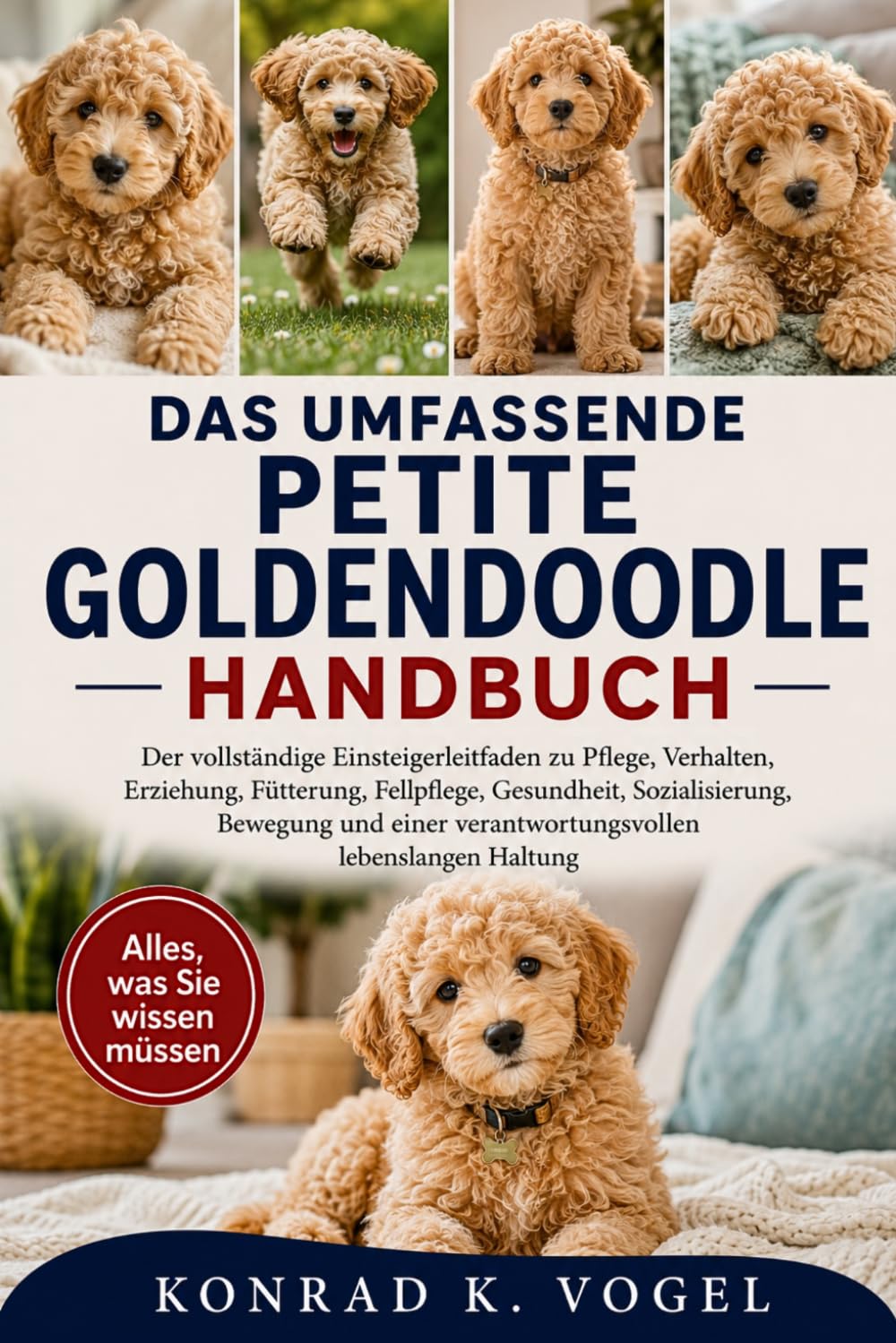 DAS UMFASSENDE PETITE-GOLDENDOODLE-HANDBUCH: Der vollständige Einsteigerleitfaden zu Pflege, Verhalten, Erziehung, Fütterung, Fellpflege, Gesundheit, ... verantwortungsvollen lebenslangen Haltung