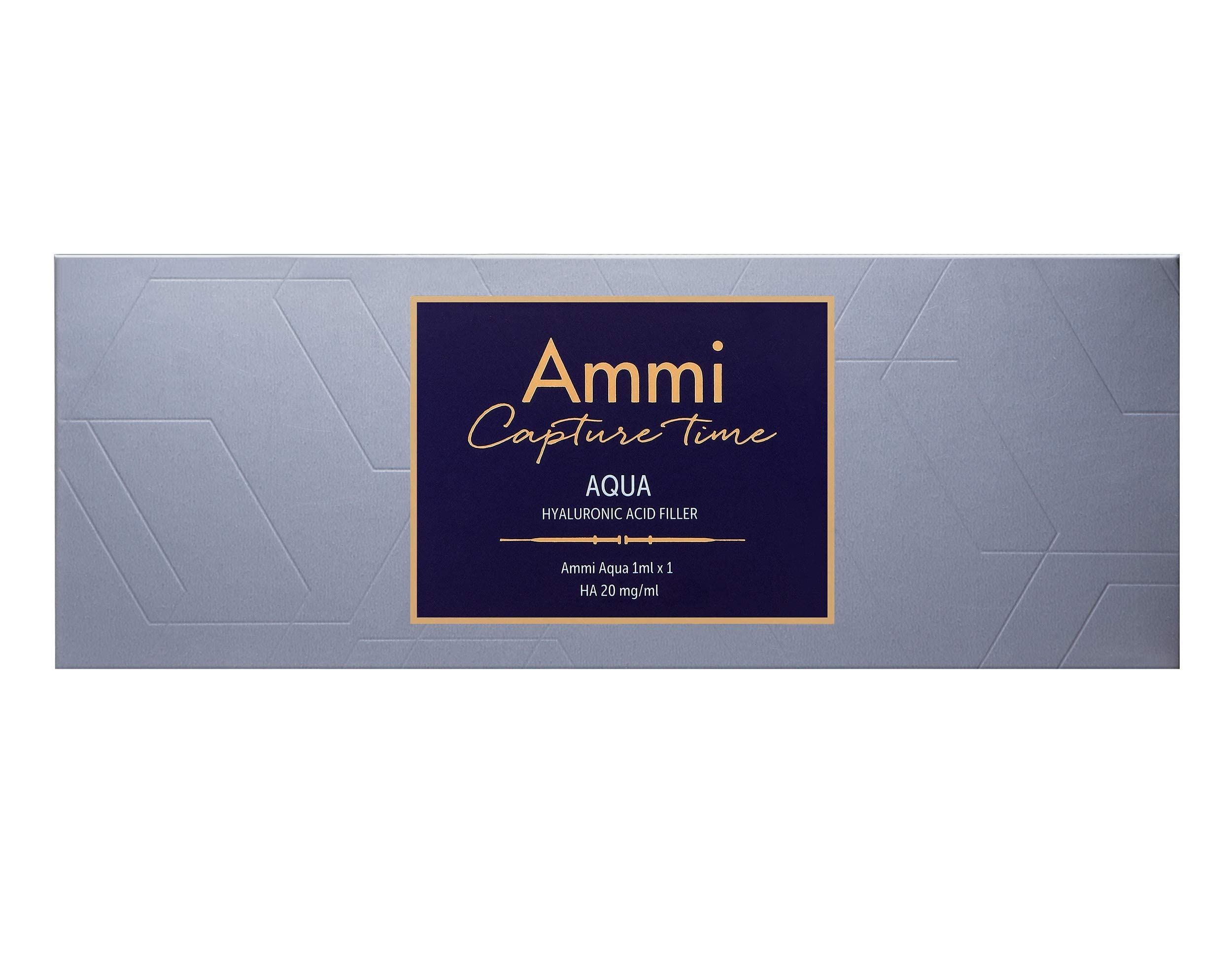 AMMI Aqua - Relleno de ácido hialurónico, con certificación CE e ISO, diseñado en Alemania, 1,0 ml, tratamiento de arrugas faciales medianas a profundas