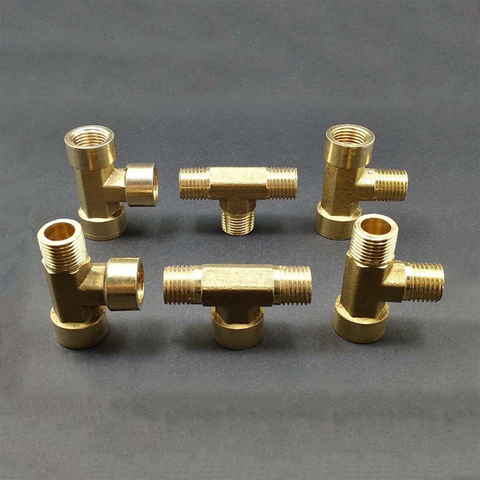 trójnik, Trójnik gumowy z mosiężnym młotkiem BSPP, wiele rozmiarów, opakowanie 2 sztuki(M M M,1/4inch)