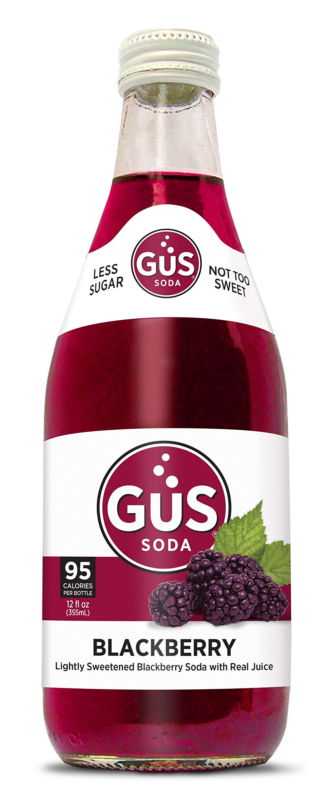 GuS Soda - Dry Blackberry - 12 oz (24 Glass Bottles)