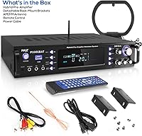 Vista 4 de Pyle Bluetooth Home Stereo Amplifier - Hybrid Multi-Channel 3000 Watt Power Amplifier Home Audio Receiver System w/ AM/FM Radio, MP3/USB,AUX,RCA