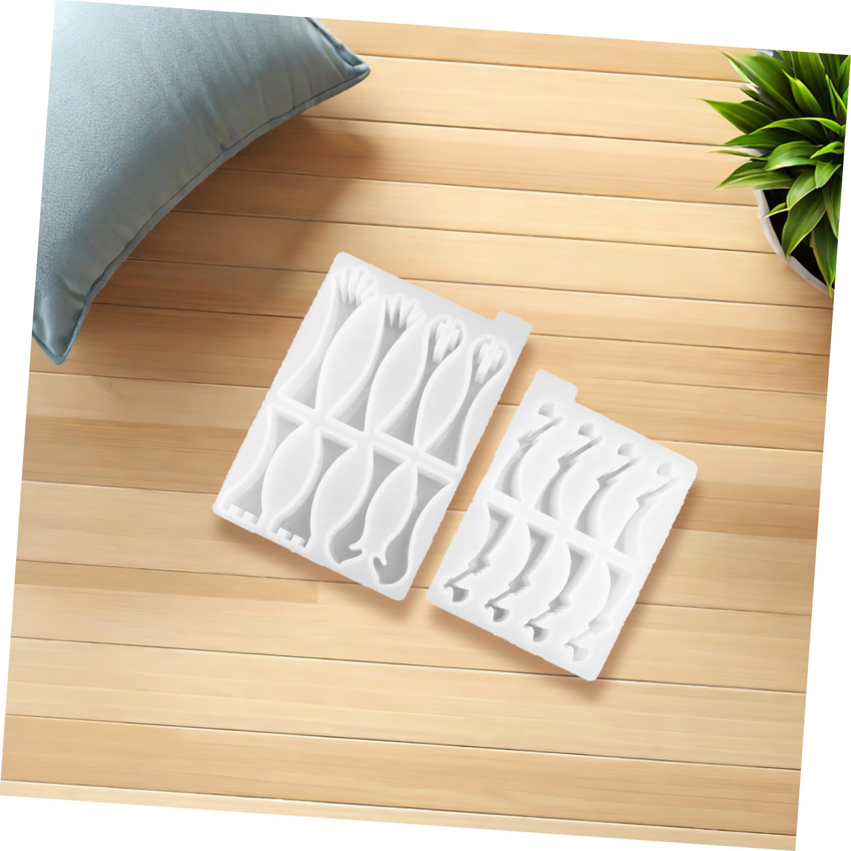 Healvian 2 Piezas Molde de Silicona para Piezas de Ajedrez DIY Fácil Desmoldeo y Flexible, Bandeja de Color Claro para Fundición de Resina Epoxi para Manualidades Infantiles