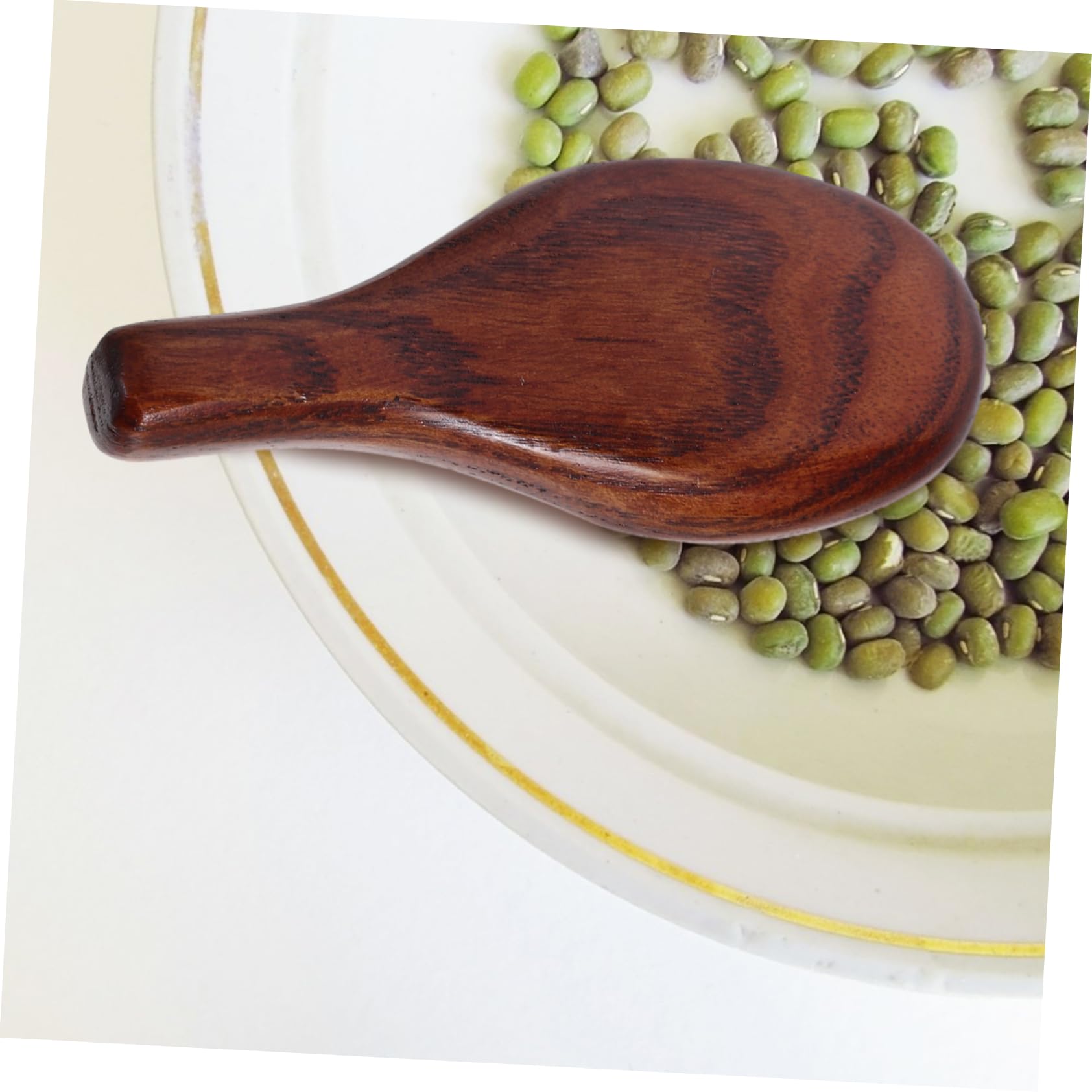 BEBEMOKO 2pcs Mini Wooden Scoops Short Handle Teaspoons for Condiments Cooking Natural Smooth Finish for Tea Baking and Serving Kitchen Supply Essentials