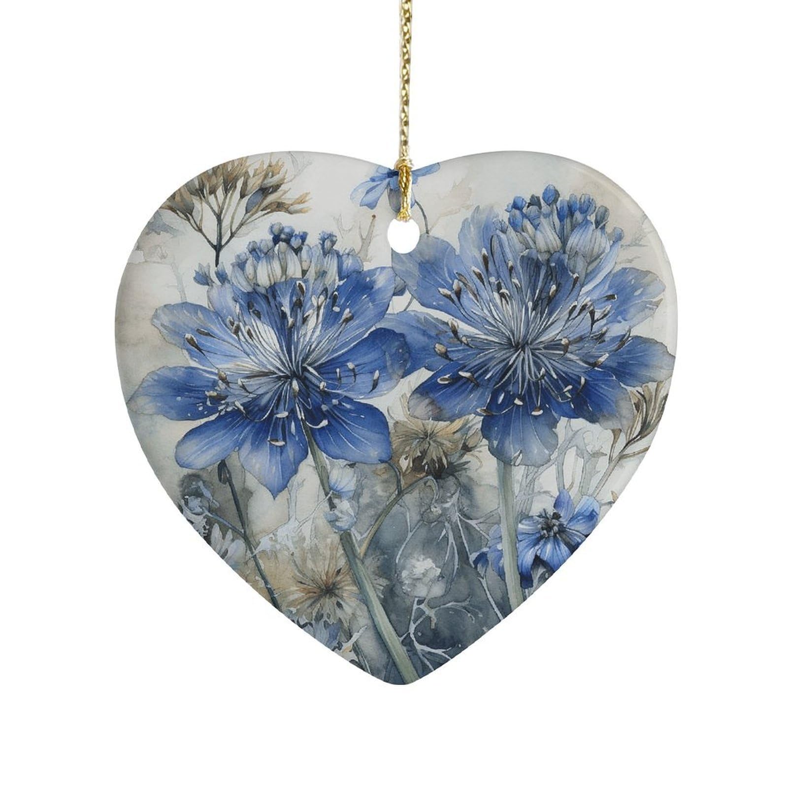 Fekiloot Style Natural Plant Flower Ceramic Ornament Home Decor Keepsake