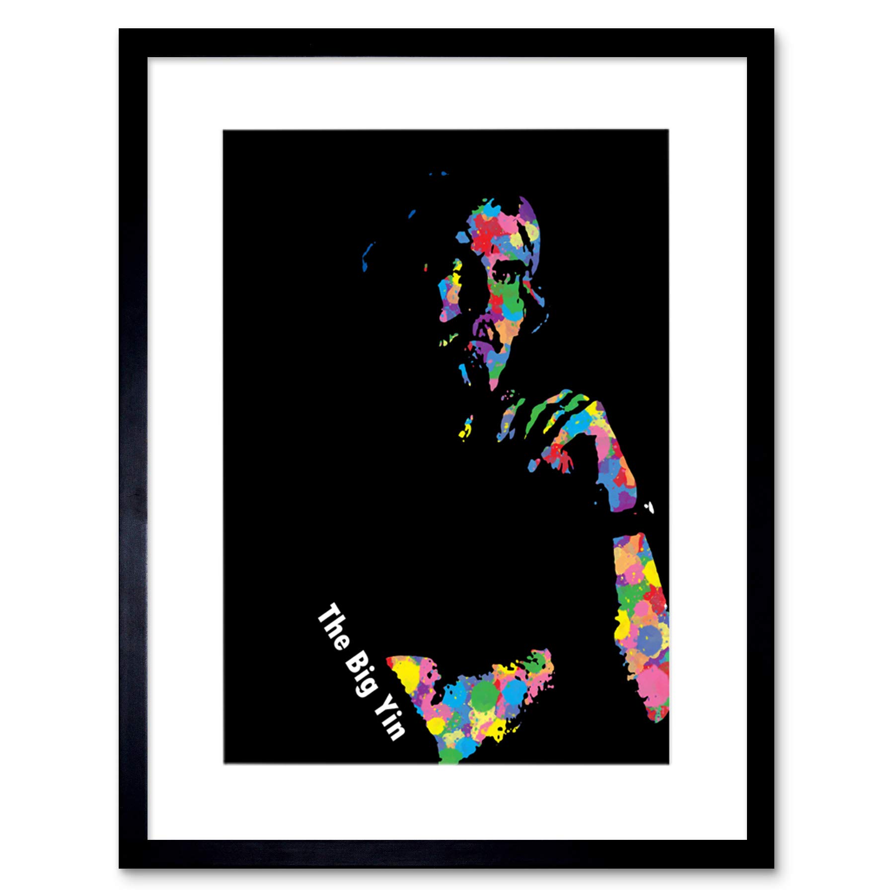 Wee Blue Coo Painting Billy Connolly Abstract Splatter Framed Wall Art Print