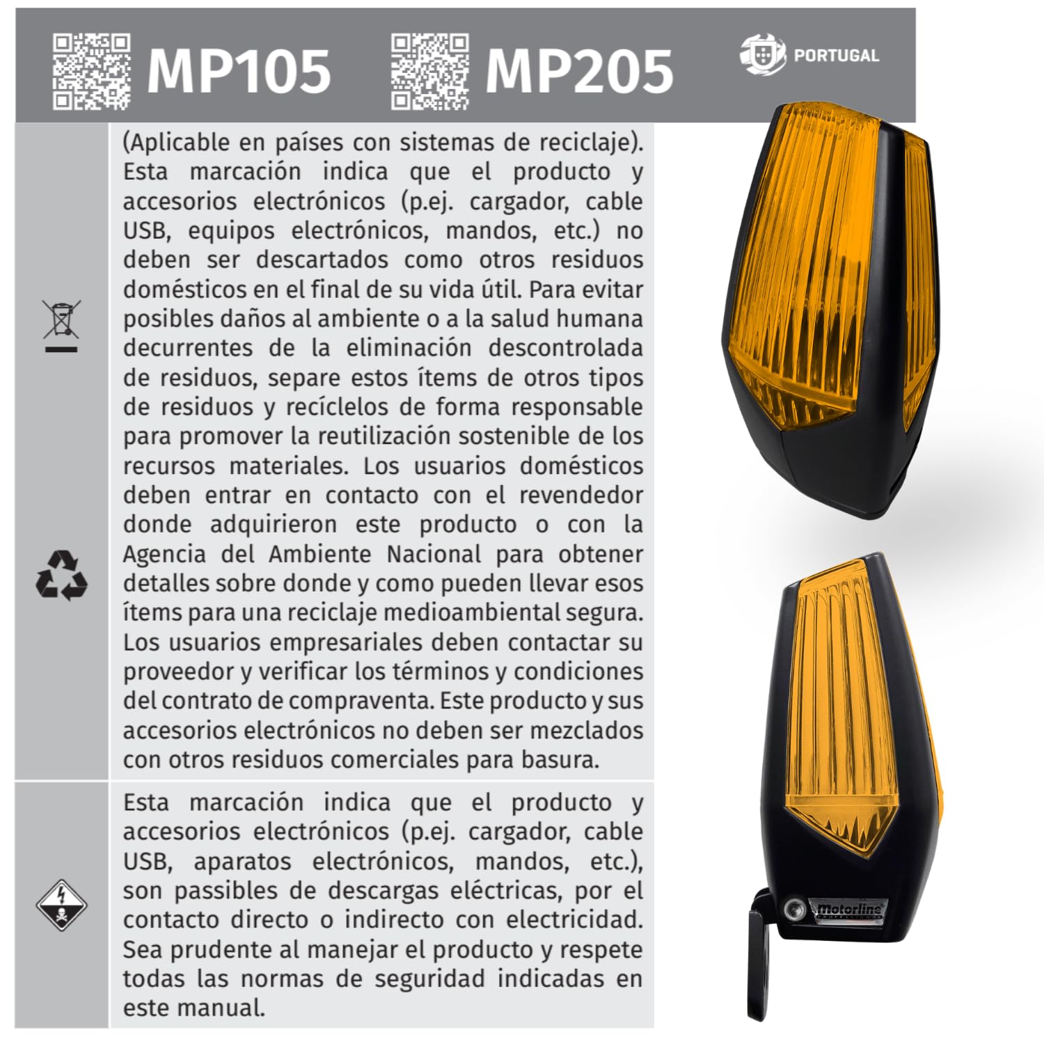 Lampada LED lampeggiante di segnalazione multivoltaggio per porta automatica del garage