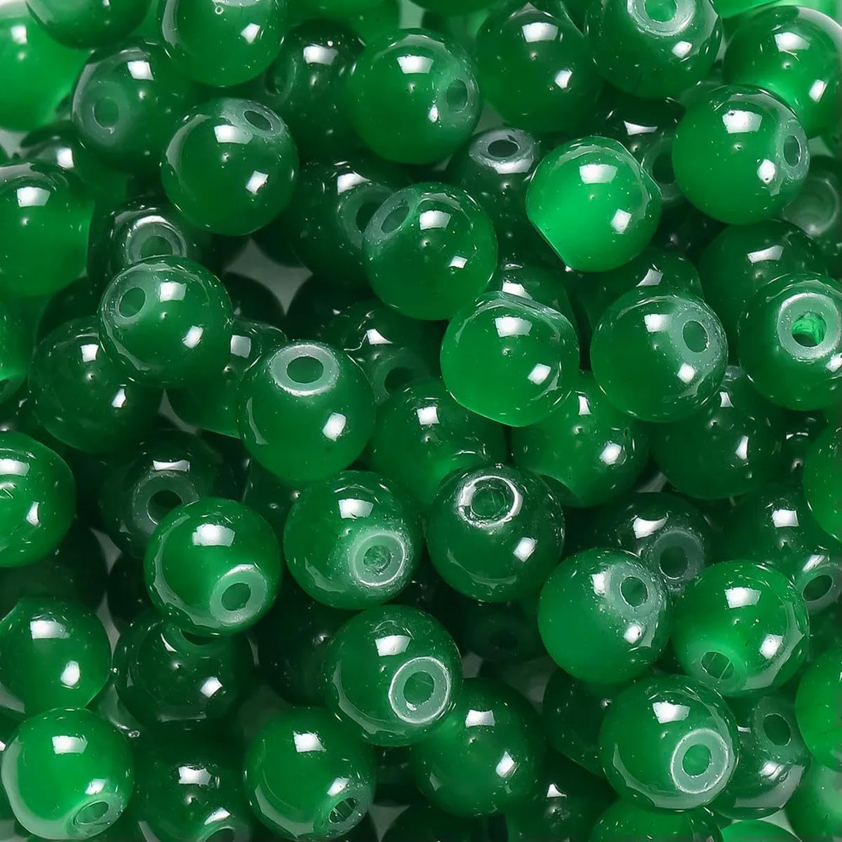 HUIOYG 200pcs/lot 6mm Glass Beads for Jewelry Making DIY Bracelets Keychain Craft