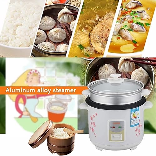 Olla arrocera con cesta de vapor, olla de arroz antiadherente para el hogar, función cálida (4L-650W), olla arrocera y vaporera, para 3-6 personas