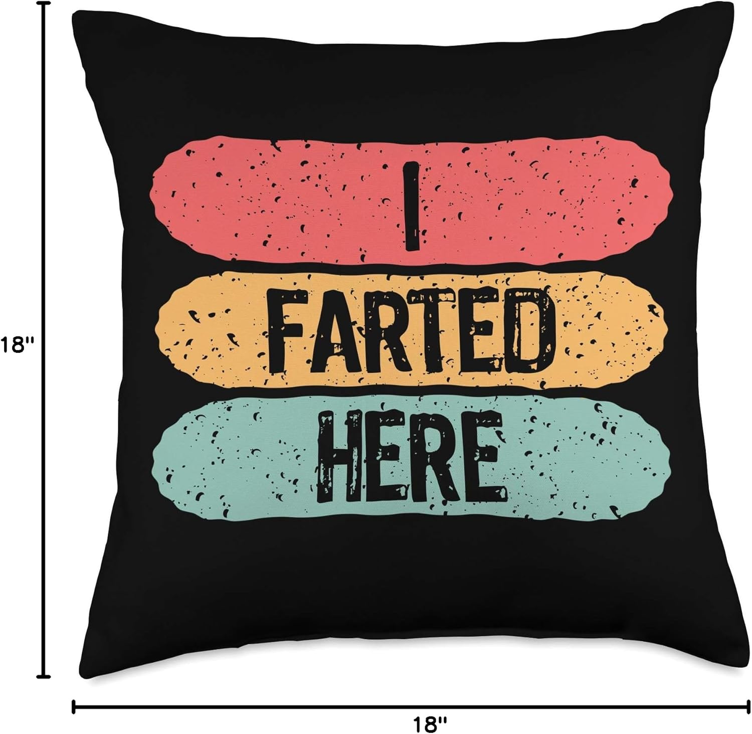 Funny Matching Pillows Quote I Farted Here And Here Throw Pillow
