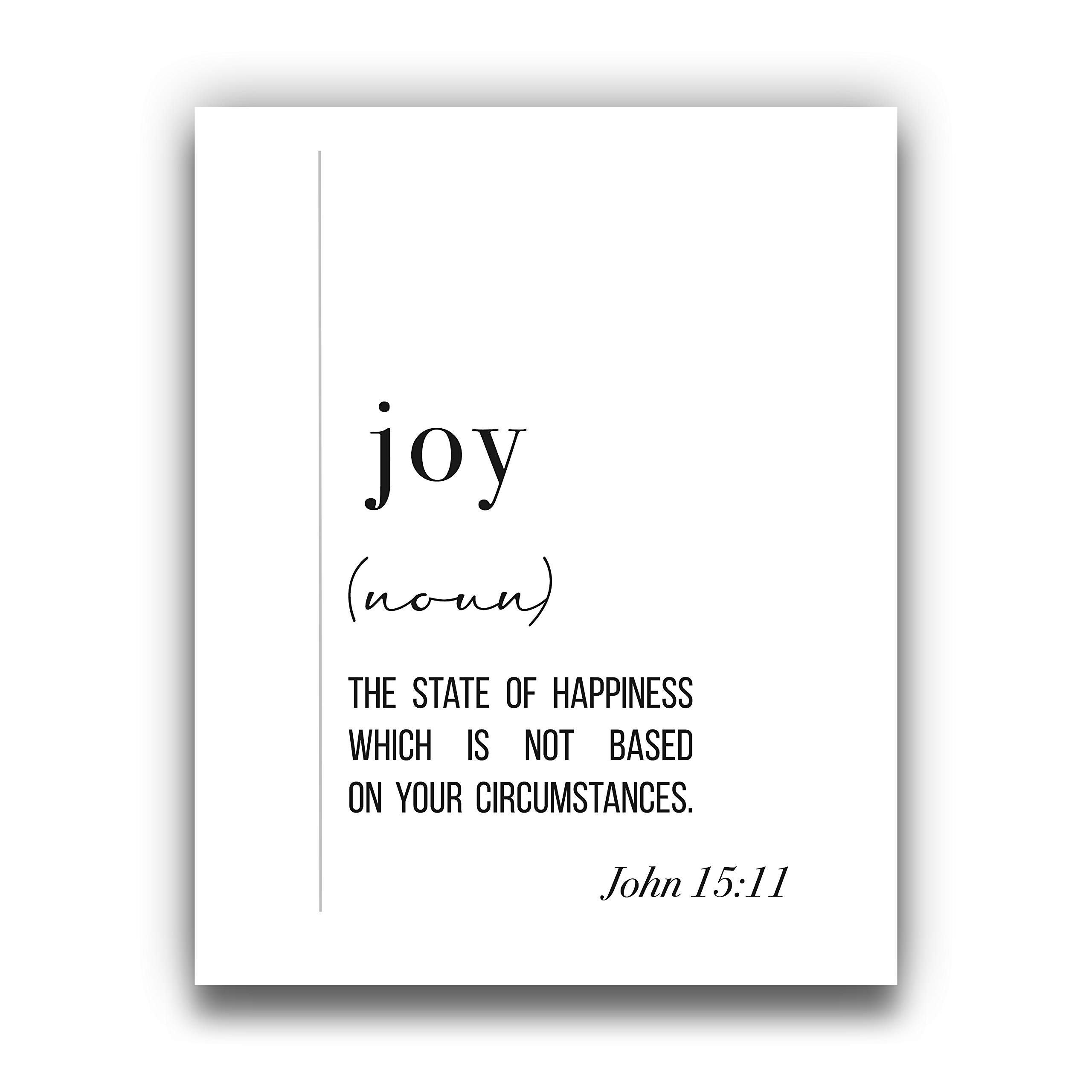 Buy Joy Biblical Definition John 1511 Wall Art Black and White
