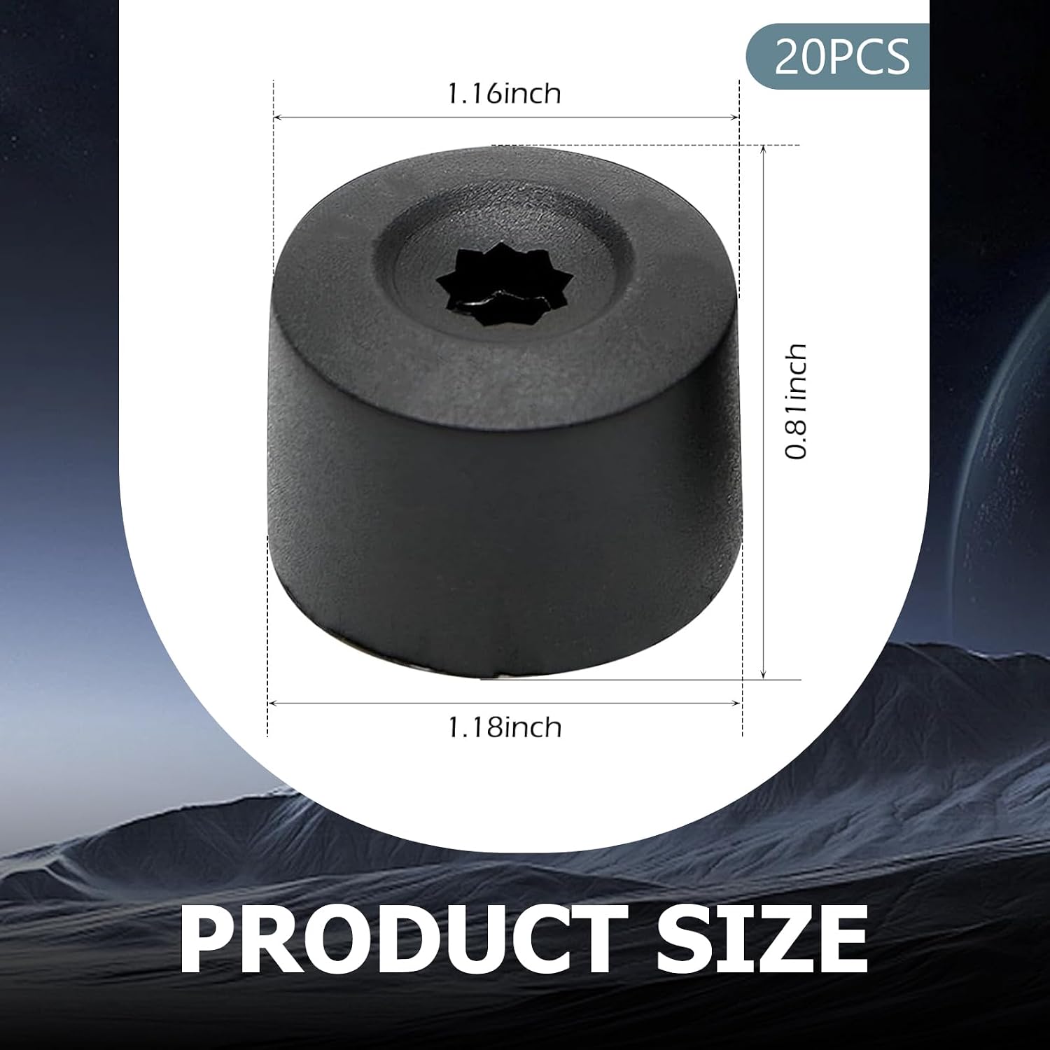 MLY 20PCS Car Wheel Lug Nut Covers Caps, 17mm Tire Bolt Caps with Removal Tool, Black Wheel Lug Nut Cover, Compatible with VW, Jetta, Beetle, Passat, GTI, CC Wheel Bolt 1K0 601 173