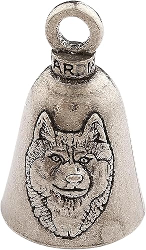 Miniatura 10 de Guardian Bell Dog Good Luck Bell con llavero y bolsa de regalo de terciopelo negro  Campana de motocicleta  Peltre sin plomo  Hecho en Estados Unidos
