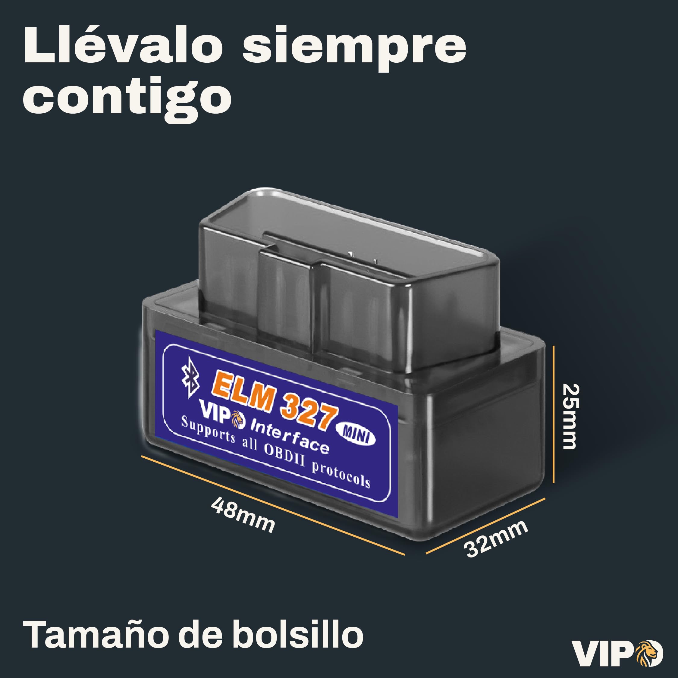 VIPO OBD2 Diagnosis de Coche Multimarca | Escáner ELM327 Original | Lector de Fallos y Errores del Motor | Herramienta de Análisis Compatible con Android y Windows — view 5