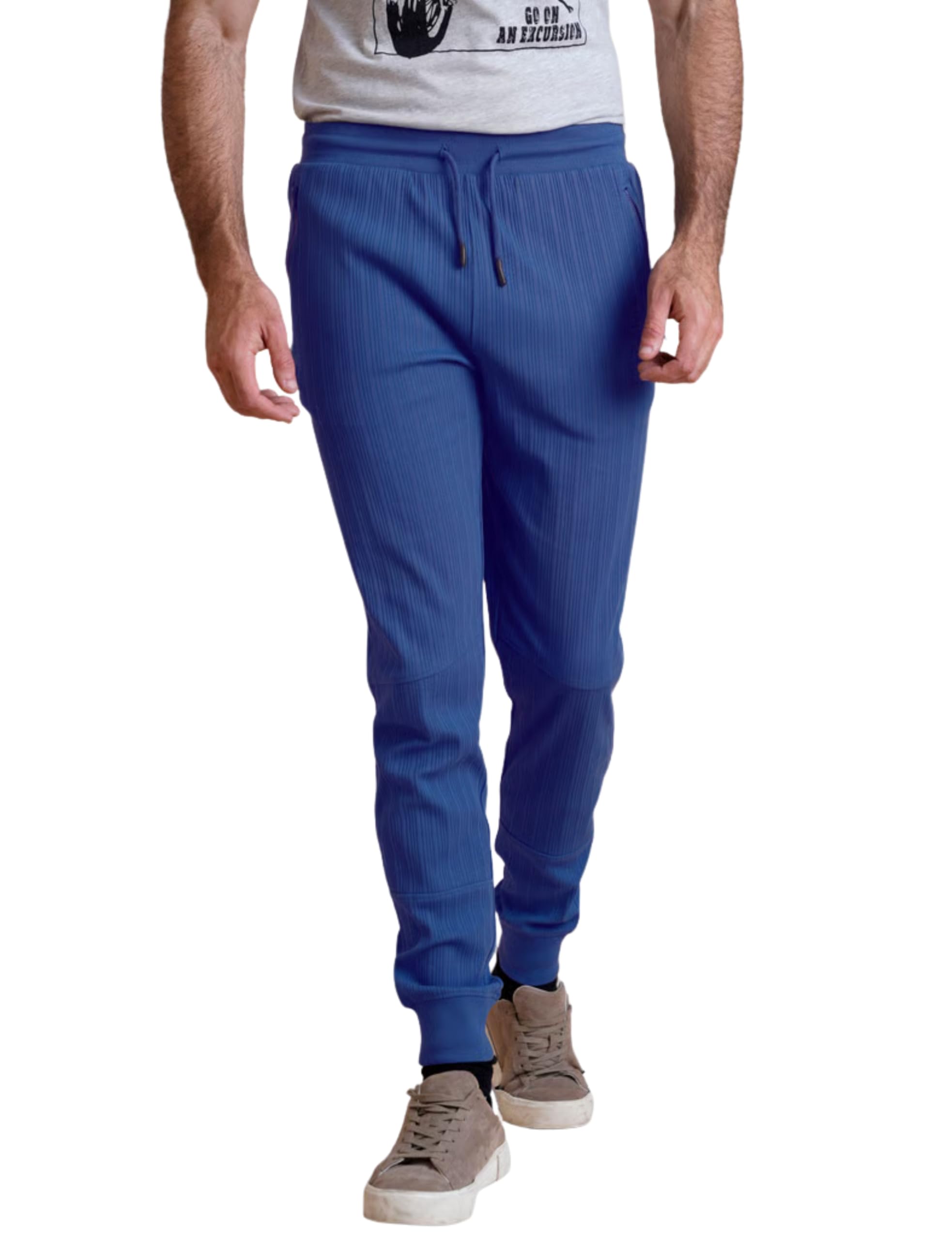 Pantalones deportivos ajustados de punto acanalado para hombre, con bolsillos con cremallera, cintura ajustable con cordón, tobillos con puños, informales, deportivos, gimnasio, pantalones