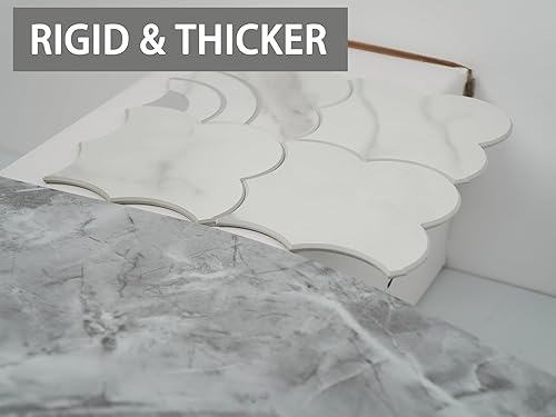 Miniatura 56 de COLAMO 1 pieza de lujo para salpicadero de despegar y pegar, mezcla de piedra sintética, azulejos adhesivos inteligentes de metal dorado, para pegar