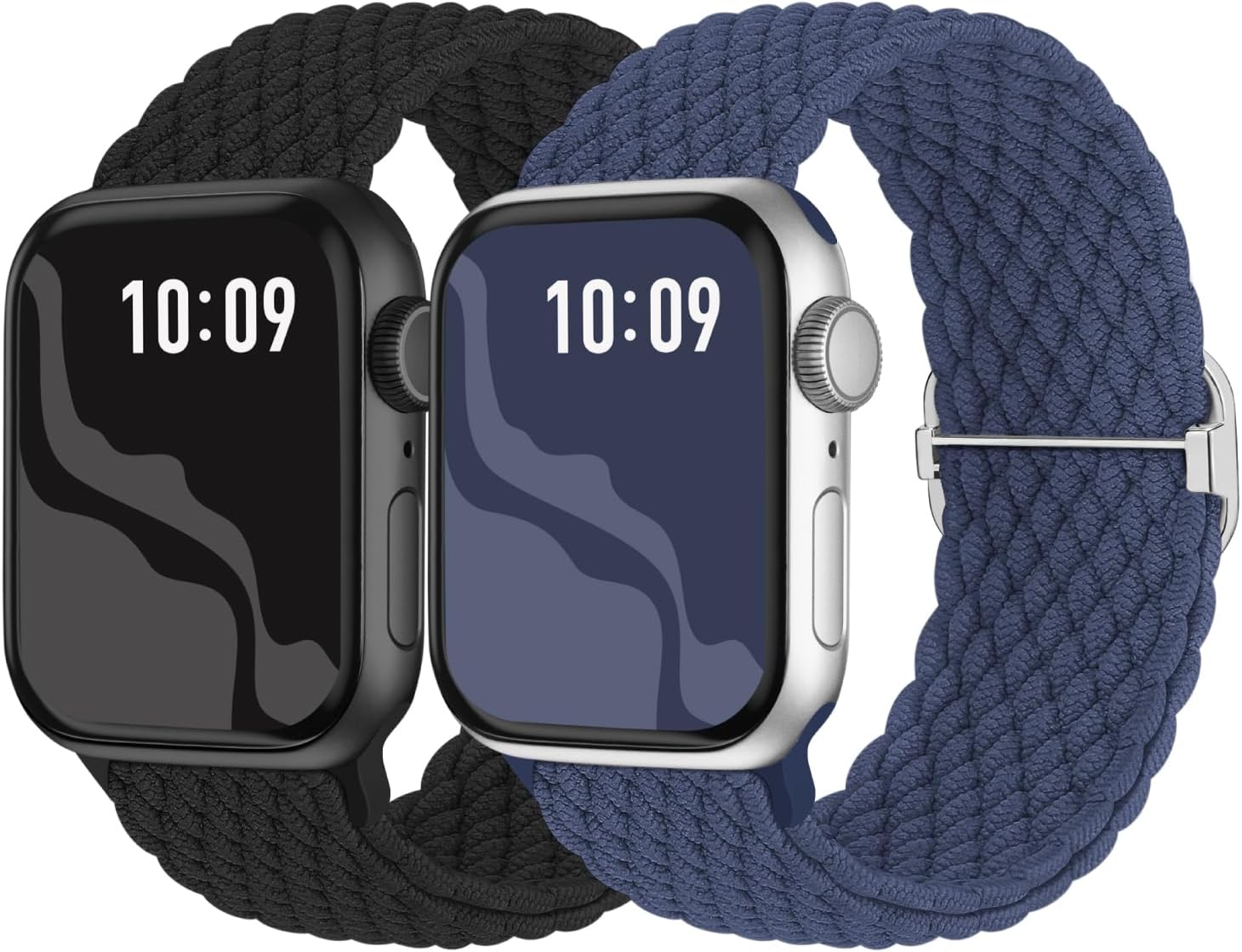 Braided Solo Loop Compatible with Apple Watch Band 38mm 40mm 41mm 42mm 44mm 45mm 49mm, Stretchy Sport Bands Women Men Elastic Nylon Wristband for iWatch Ultra Series 9 8 7 6 SE 5 4 3 2 1