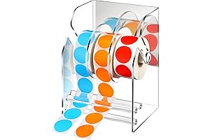Acrylic Adjustable Roll Label Dispenser Sticker Holder