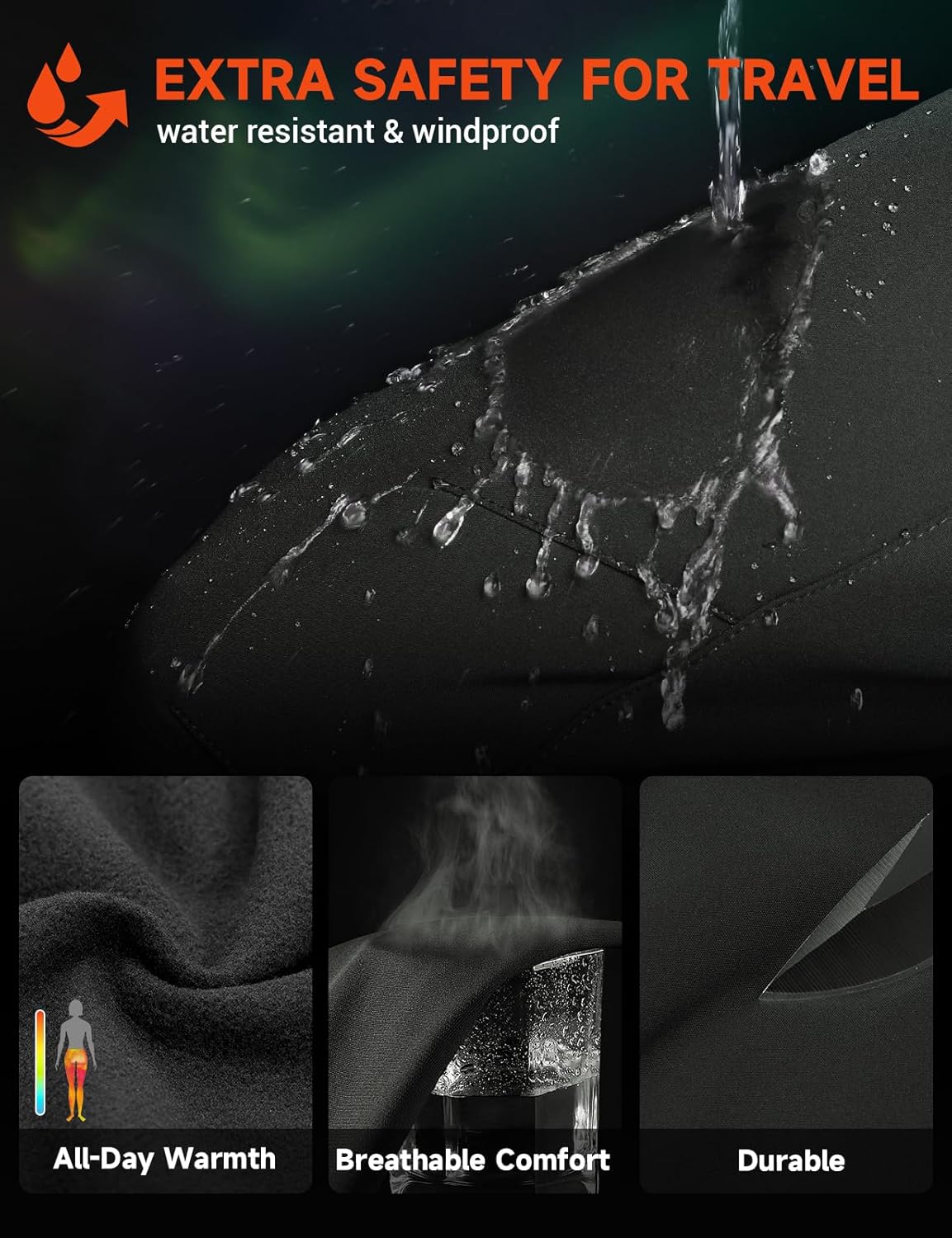 Moosehill Women's-Snow-Ski-Pants-Fleece-Lined-Waterproof-Thermal Insulated Warm for Snowboard Winter Hiking - Image 3