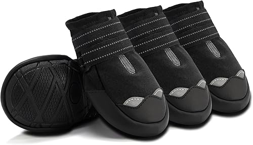 AOKOWN Zapatos para perros de gran tamaño, botas de nieve impermeables para perros grandes, botas de perro y protectores de patas para nieve al aire