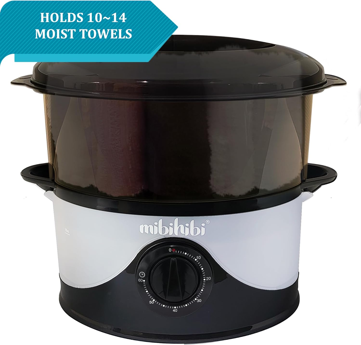 Personal Household Use Moist Towels Steamer and Warmer - Hold 15 Moist Towels, Ready in 10-15 Mins, 60 Mins Auto Off Timer, Power Light. Facials | Pedicures | Manicures. 800