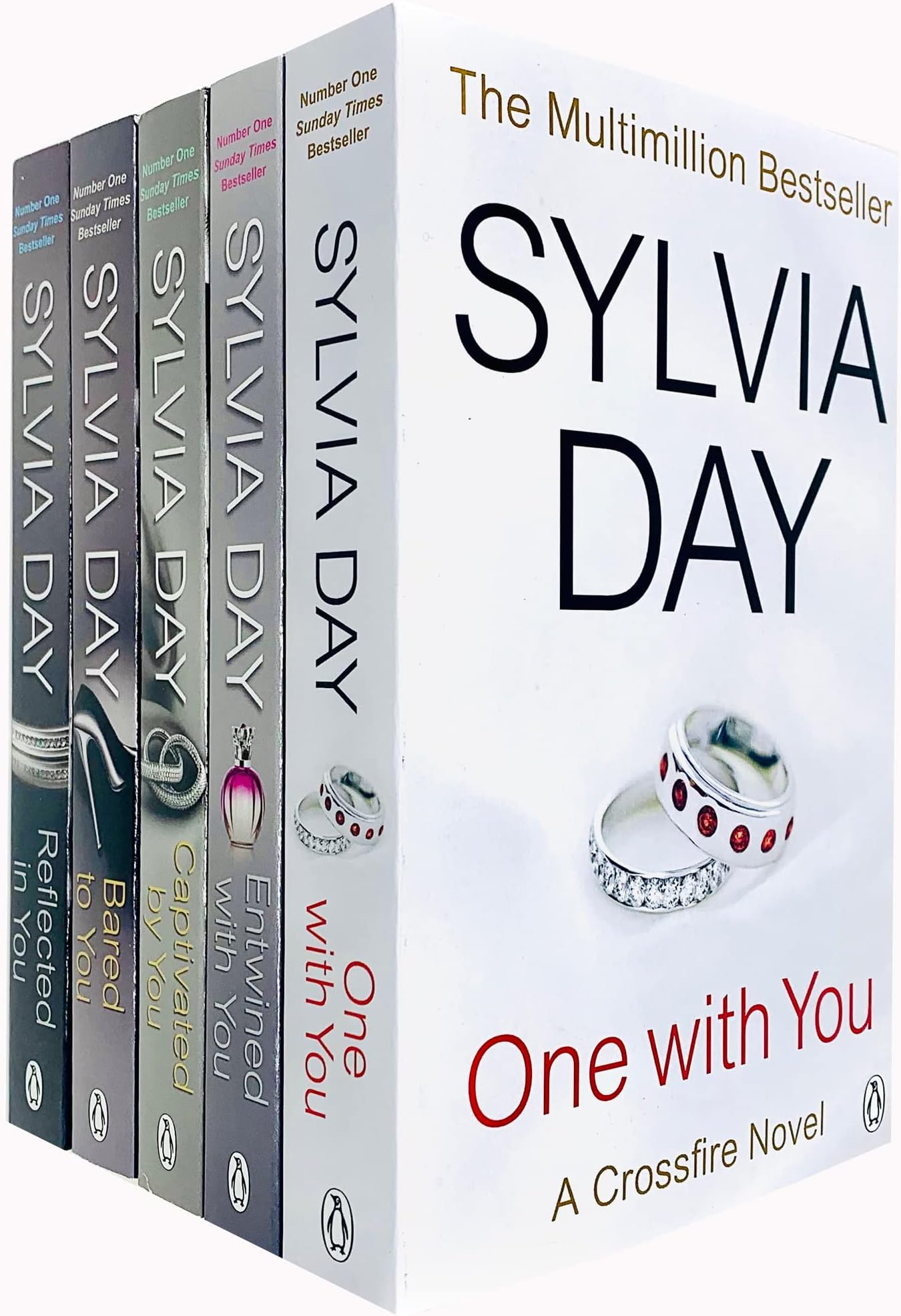 A Crossfire Novel 5 Books Collection Set By Sylvia Day (One With You, Captivated By You, Entwined With You, Reflected In You, Bared To You)
