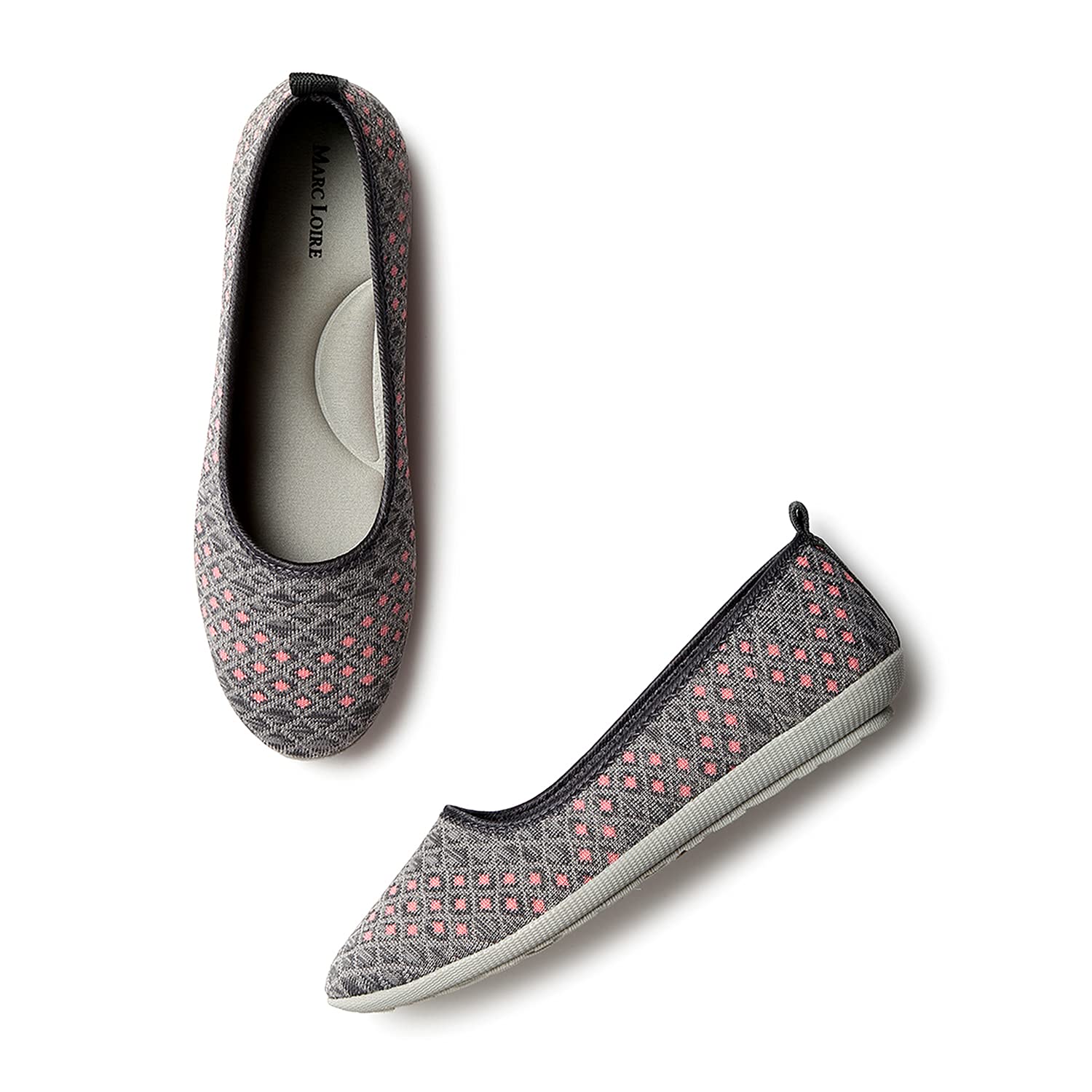 Marc Loire Womens Athleisure Lightweight Knitted Active Wear Slip-On Shoes for Daily Walking (Grey, 8) (B09B56NW7K) Amazon Price History, Amazon Price Tracker