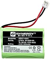 Vista 4 de Synergy Digital Cordless Phone Battery, Compatible with Panasonic 22430GE3 Cordless Phone, (Ni-MH, 3.6V, 800 mAh) Ultra Hi-Capacity Battery